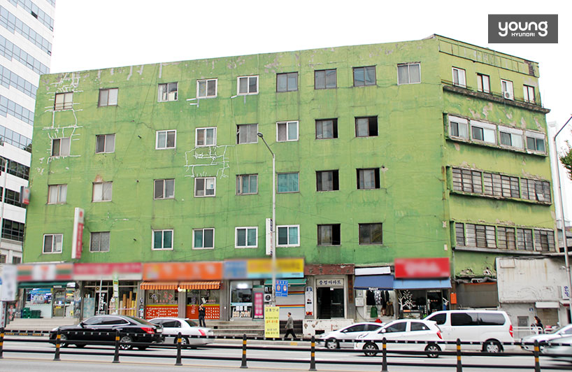 ▲ 충정로 역에 위치해 있는 서울 최초의 아파트, 충정 아파트